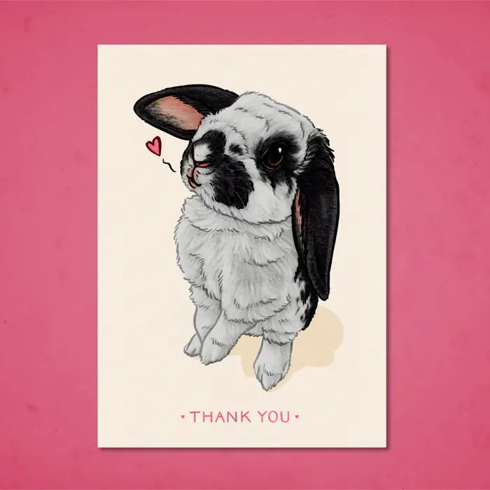 Thank You Bunny Art Print Post Cards