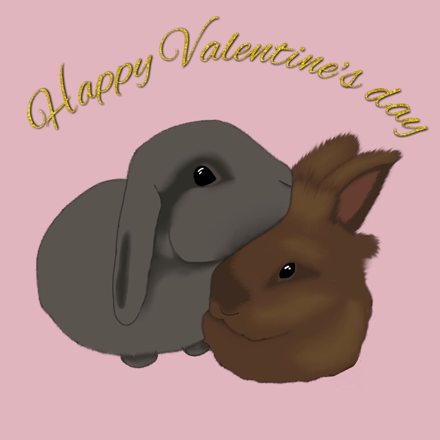 Snuggle Bunnies Valentine's Card