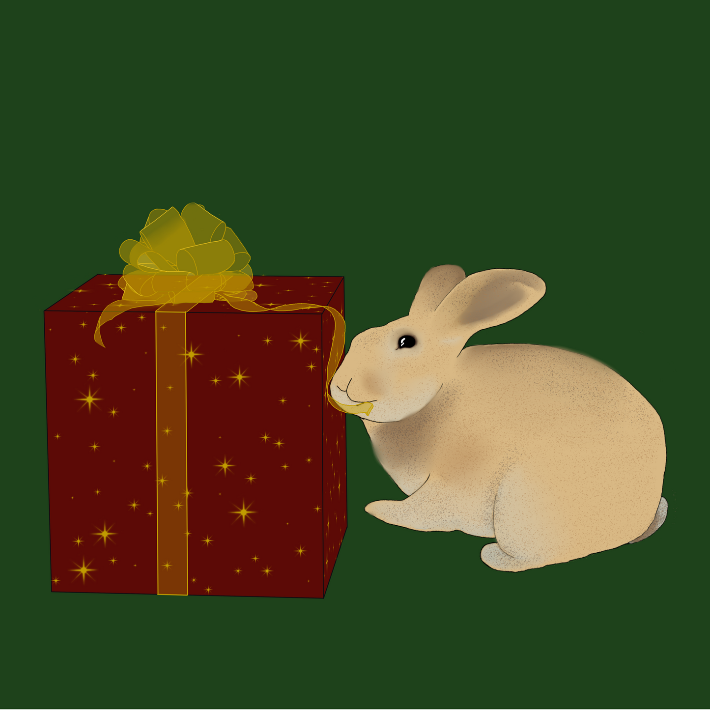 JJ and Hettie Hoppy Christmas Card