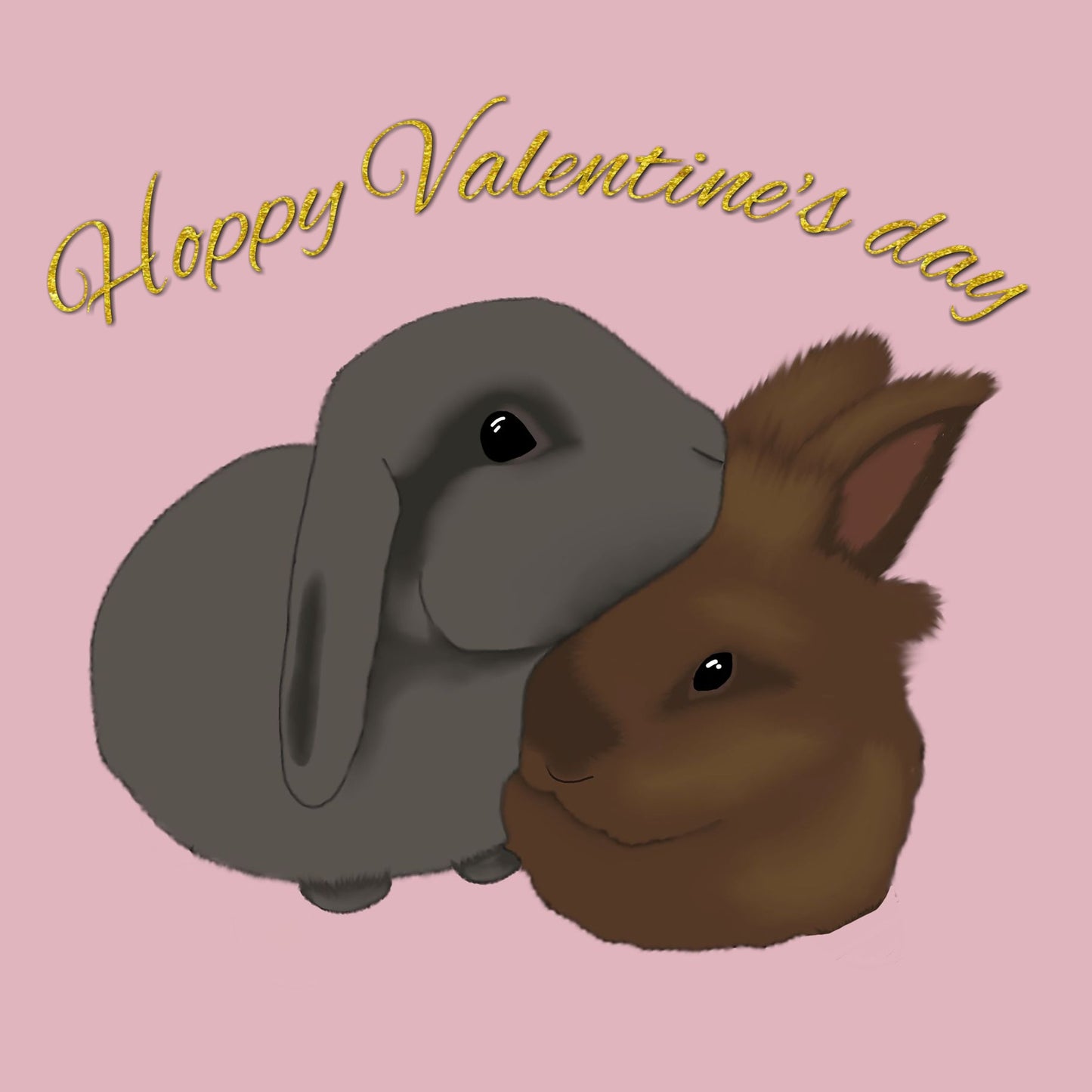 Snuggle Bunnies Valentine's Card