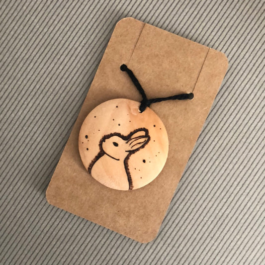 Stargazing Brownie Wooden Necklace