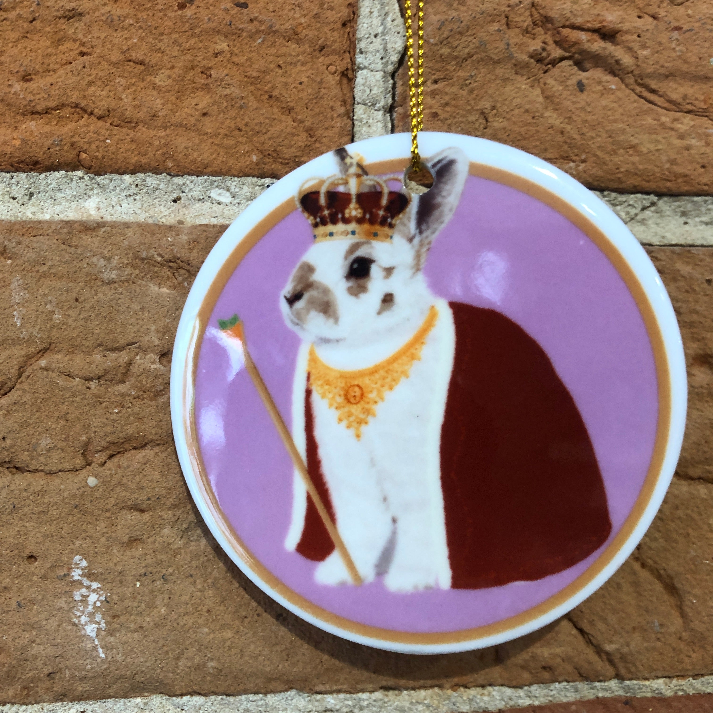 Royal Rabbit Hanging Ceramic Decoration – Rabbit Retail