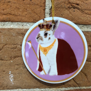Royal Rabbit Hanging Ceramic Decoration