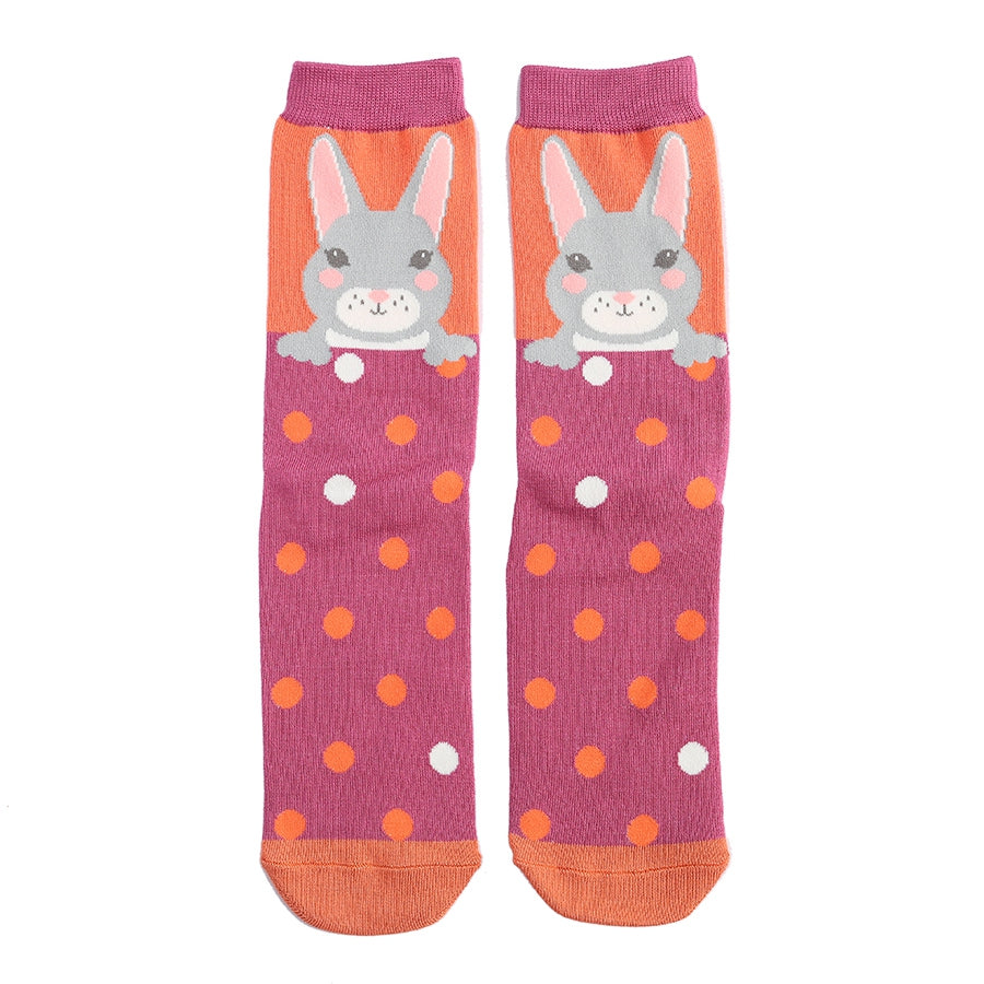 Bamboo Bunny Dot Ankle Socks - Women's