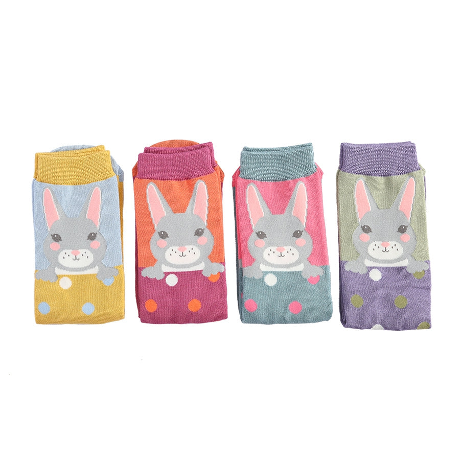 Bamboo Bunny Dot Ankle Socks - Women's