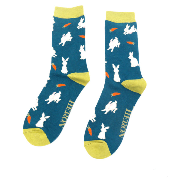 Bamboo Bunny and Carrot Ankle Socks - Mens