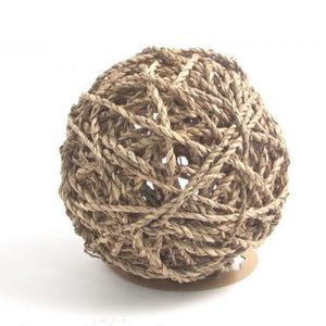Rosewood seagrass ball rabbit toy.