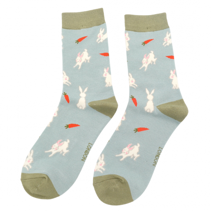 Bamboo Bunny and Carrot Ankle Socks