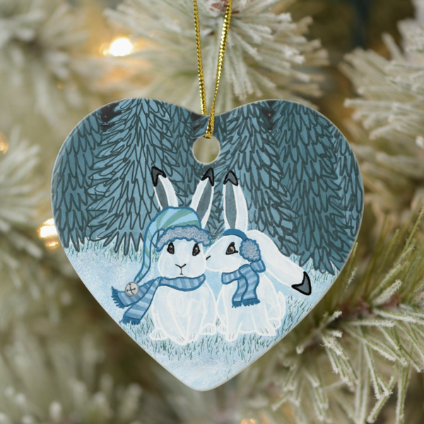 Snowshoe Hare Christmas Decoration